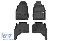image-76-Specific rubber mats suitable for Isuzu D-max 2011-2019 from Frogum 3D ProLine series, 4-piece set, black color, with 24-month warranty
