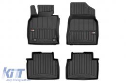 image-31-Specific rubber mats suitable for Toyota Camry IX Hybrid after 2018, 4-piece set, black color, with 24-month warranty