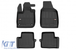 image-36-Specific rubber mats suitable for Fiat 500 II Electric after 2021, 4-piece set, black color, with 24-month warranty