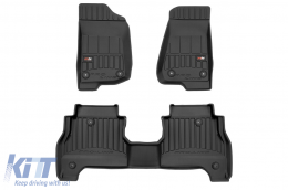 image-38-Specific rubber mats suitable for Jeep Gladiator after 2021, 3-piece set, black color, with 24-month warranty