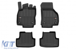 image-45-Specific rubber mats suitable for Volkswagen Golf VIII after 2019, 4-piece set, black color, with 24-month warranty