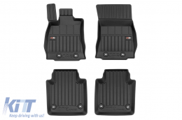 image-66-Specific rubber mats suitable for Jaguar XJ VIII long wheelbase 2009-2019, 4-piece set, black color, with 24-month warranty from Frogum 3D ProLine series.