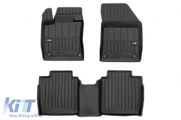 image-75-Specific rubber mats suitable for Citroen DS9 after 2020, 3-piece set, black color, with 24-month warranty