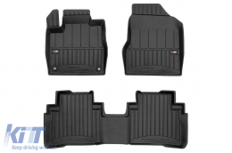 image-7-Specific rubber mats suitable for Nissan Murano Z51 2009-2014, 3-piece set, black color, with 24-month warranty