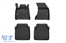 image-15-Specific rubber mats suitable for Audi A8 D4 2009-2017 long wheelbase, 4-piece set, black color, with 24-month warranty
