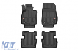 image-17-Specific rubber mats suitable for Mazda 2 after 2014, 4-piece set, black color, with 24-month warranty