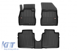 image-77-Specific rubber mats suitable for Nissan Note hatchback 2012-2017, 3-piece set, black color, with 24-month warranty