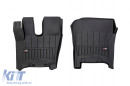 image-6-Specific rubber mats suitable for DAF XF, XG, XG+ after 2022 for version with right pneumatic seat, 2-piece set, black color, with 24-month warranty.