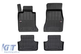 image-22-Specific rubber mats suitable for BMW 5 Series G30 Hybrid 2017-2023, 4-piece set, black color, with 24-month warranty