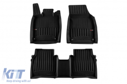 image-43-Specific rubber mats suitable for Volkswagen ID.7 after 2023, 3-piece set, black color, with 24-month warranty