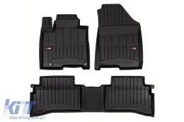 image-59-Specific rubber mats suitable for Hyundai Tucson PHEV after 2020, 3-piece set, black color, with 24-month warranty