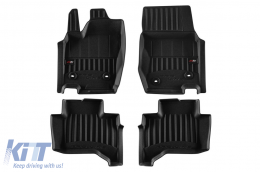 image-76-Specific rubber mats suitable for Toyota Land Cruiser J300 after 2021, 4-piece set, black color, with 24-month warranty