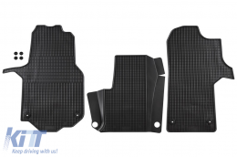 image-71-Specific rubber mats suitable for VW Crafter, MAN TGE after 2017, 3-piece set, black color