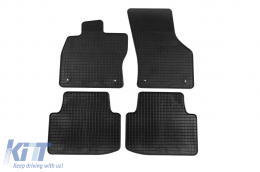 image-4-Specific rubber mats suitable for VW Passat sedan, wagon, Alltrack after 2014, 4-piece set, black color