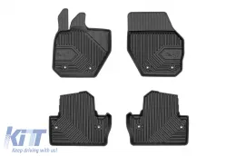 image-27-Specific rubber mats suitable for Volvo V60 wagon 2010-2018, 4-piece set, black color