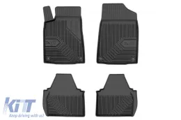 image-34-Specific rubber mats suitable for Peugeot 607 1999-2010, 4-piece set, black color