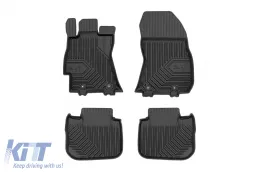 image-48-Specific rubber mats suitable for Subaru Legacy, Outback wagon with automatic transmission, 4-piece set, black color