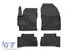 image-54-Specific rubber mats suitable for Toyota Corolla Cross FWD after 2022, 3-piece set, black color