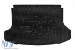 image-43-Rubber trunk mat by Rigum suitable for Hyundai i30 Fastback after 2018, with vehicle silhouette logo, black