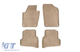 image-26-Specific rubber mats from Geyer & Hosaja suitable for VW Polo 2009-2017, Skoda Fabia after 2014, Seat Ibiza 2008-2017, 4-piece set, beige color
