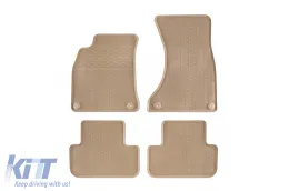 image-35-Specific rubber mats from Geyer & Hosaja suitable for Audi A4 B8 sedan, avant, Allroad 2007-2017, A5 8T 2007-2016, 4-piece set, beige color