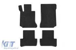 image-49-Specific rubber mats suitable for Mercedes C class W204 2007-2014, 4-piece set, black color