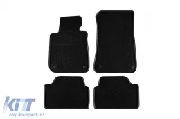 image-79-Specific rubber mats from Geyer & Hosaja suitable for BMW X1 E84 2009-2015, Series 1 E81, E87 2004-2011, E88, E82 2007-2013, 4-piece set, black color