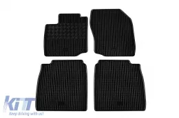 image-25-Specific rubber mats suitable for Honda Civic hatchback 2012-2016, 4-piece set, black color