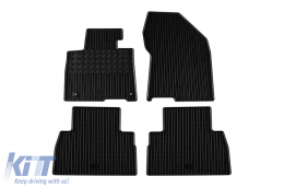 image-40-Specific rubber mats suitable for Hyundai Santa Fe 2019-2021, 4-piece set, black color