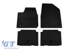 image-69-Specific rubber mats suitable for Hyundai Ioniq, Kia EV6 after 2021, 4-piece set, black color