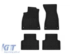 image-29-Specific rubber mats suitable for Audi A5 MHeV after 2025, 4-piece set, black color