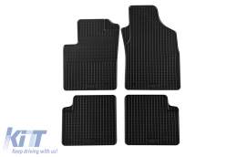 image-74-Specific rubber mats suitable for Fiat 500 after 2007, 500C after 2009, Panda 2003-2015, 4-piece set, black color