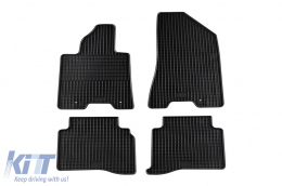 image-77-Specific rubber mats suitable for Hyundai Tucson 2015-2020, 4-piece set, black color