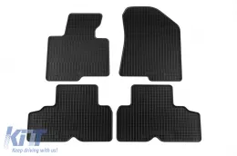 image-9-Specific rubber mats suitable for Kia Carens 2013-2018, 5-7 seats, 4-piece set, black color