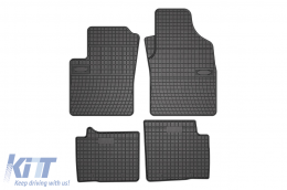 image-39-Specific rubber mats suitable for Frogum El Toro series for Fiat 500 hatchback, 500 Hybrid after 2020, 4-piece set, black color
