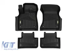 image-16-2 in 1 rubber and carpet mats suitable for Audi Q5 after 2016, Q5 Sportback after 2020, 4-piece set, black color from Frogum 5D Race Rock series