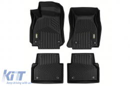 image-27-2 in 1 rubber and carpet mats suitable for Audi A6 C8 after 2018 from Frogum 5D Race Rock series, 4-piece set, black color