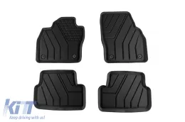 image-60-Specific rubber mats from SPARTline suitable for Audi A1, Seat Ibiza, Arona, Volkswagen Polo after 2017, Skoda Fabia after 2021, 4-piece set, black color