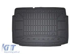 image-40-Frogum ProLine rubber trunk mat suitable for Volkswagen Polo hatchback 2001-2009 with the trunk floor in the lower position