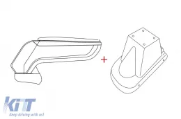 image-73-Rati Armrest model Armster S with black eco leather suitable for Renault Clio 2013-2019