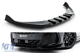 image-11-Maxton Design version 2 spoiler suitable for front S-line bumper of Audi A6 S-Line C9 Avant after 2025, black lacquer