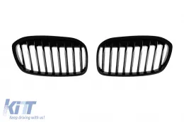 image-76-Black kidney grilles suitable for BMW Series 2 F45, F46 2017-2019 with single slats