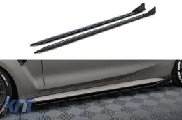 image-8-Maxton Design version 3 additives suitable for CSL type side skirts for BMW M4 G82 after 2021, black lacquer