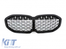 image-45-Diamond type kidneys chrome/black suitable for BMW Series 1 F40 after 2019