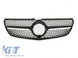 image-50-Chrome/black diamond grille suitable for Mercedes V-Class W447 2014-2019
