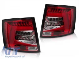 image-9-LED tail light set suitable for Skoda Octavia Combi 2012-2016, for the model with factory LED tail lights, with red base, left and right