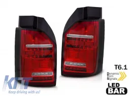 image-32-LED tuning tail light set suitable for VW T6.1 2019-2021 red-white base, left and right for the model with factory-installed halogen tail lights