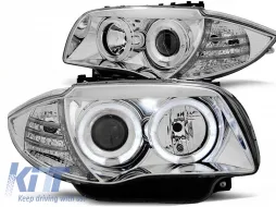 image-8-Tuning headlight kit with halogen angel eyes suitable for BMW 1 E81 2004-2011 / E82 2007-2011 / E87 2004-2011 / E88 2007-2013, left and right