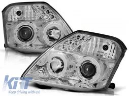 image-4-Tuning headlight set with halogen angel eyes suitable for Citroen C2 09.2003-2010, left and right
