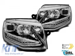 image-2-Tuning headlight set suitable for VW T6 after 2015 with chrome base, left and right